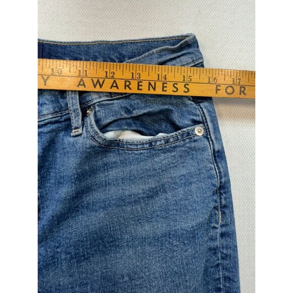 Gap Womens Denim 70s Flare Jeans 14/32L Blue Cotton Spandex - Picture 10 of 15